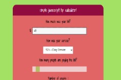 CSS Tip Calculator